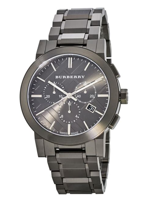 burberry mens metallic grey watch|clearance Burberry watches.